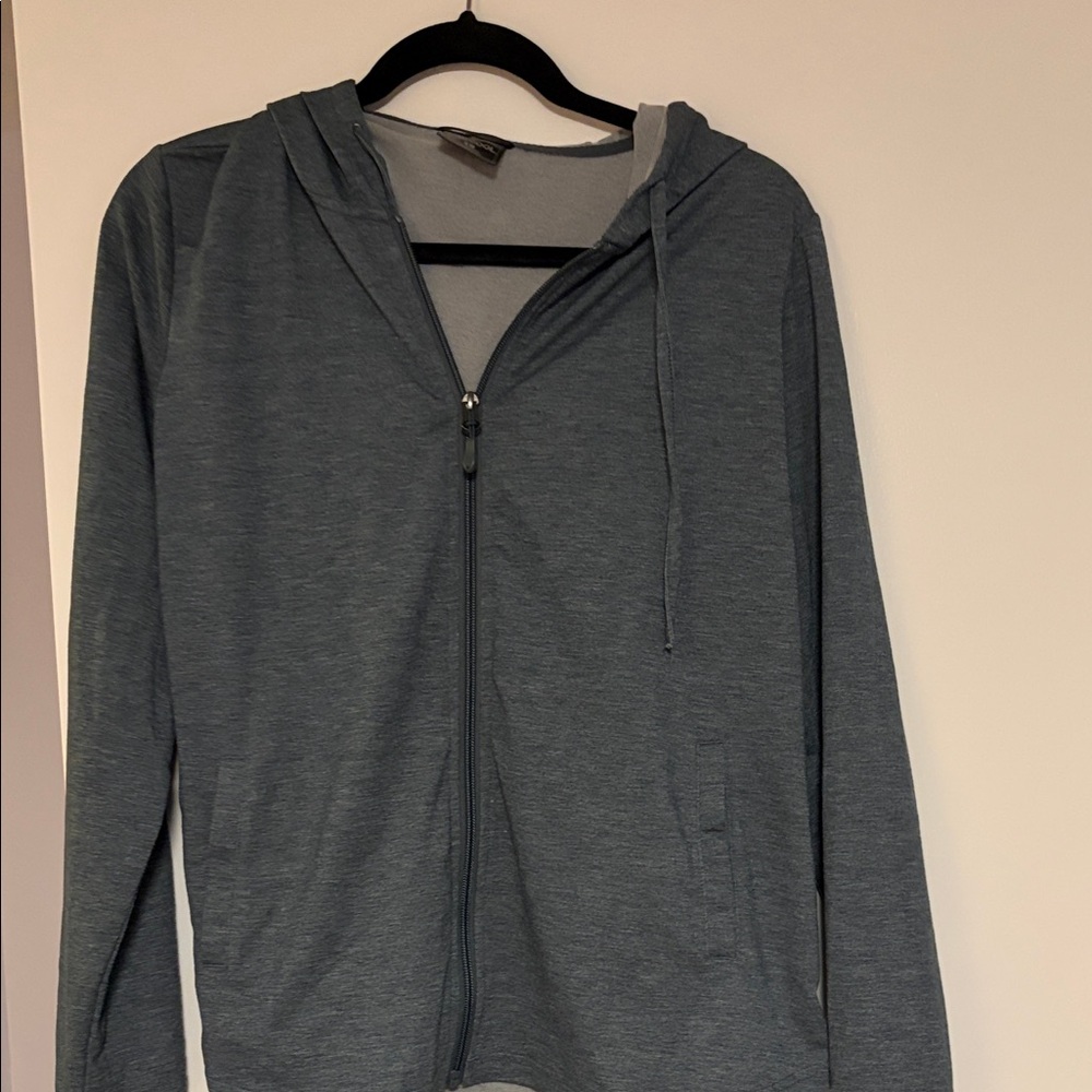 32 Degrees green/grey long sleeve hooded lightweight jacket